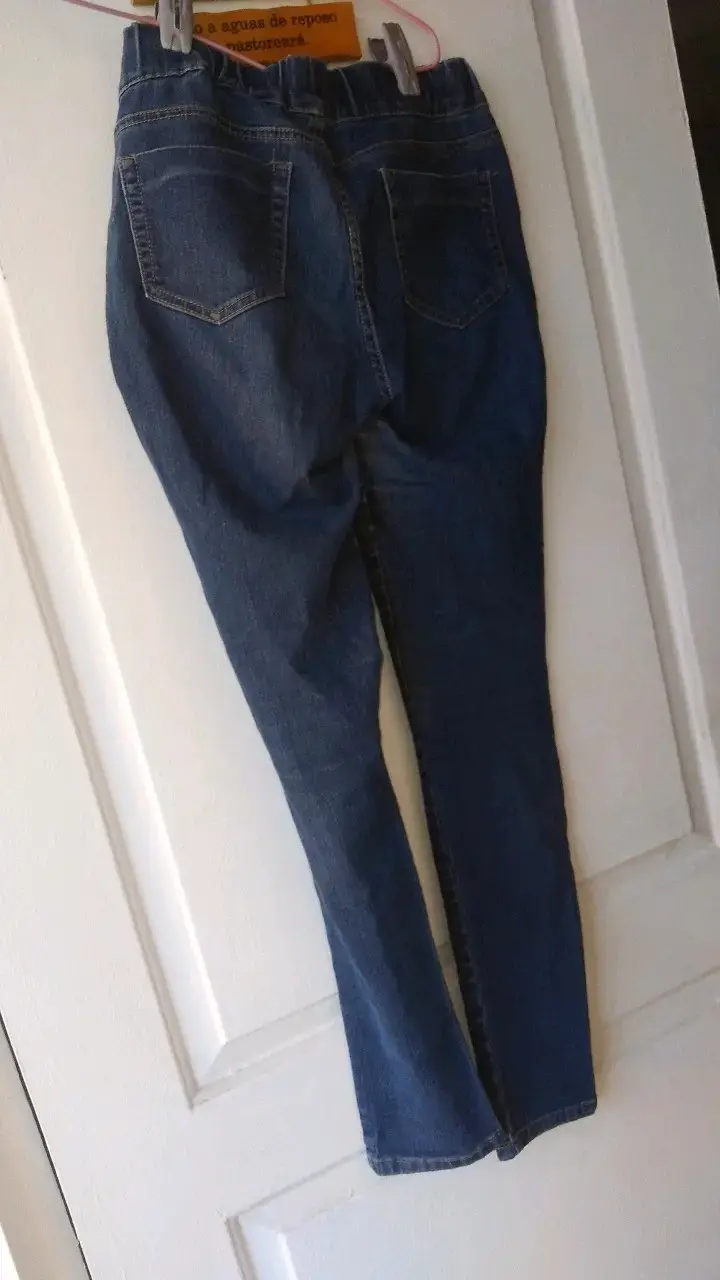 Jeans de mujer azul con cintura elástica - 2