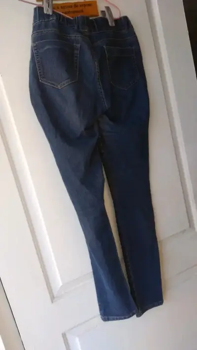 Jeans de mujer azul con cintura elástica - miniatura 2