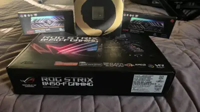 Kit de Placa Madre ASUS ROG Strix B450-F Gaming y Memoria RAM XPG Spectrix D41 - miniatura 1