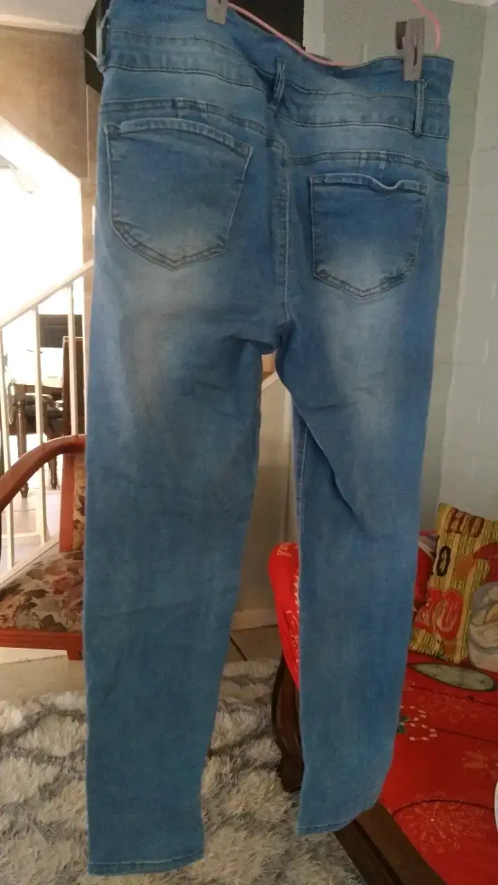 Jeans de mujer azul desgastados - 2