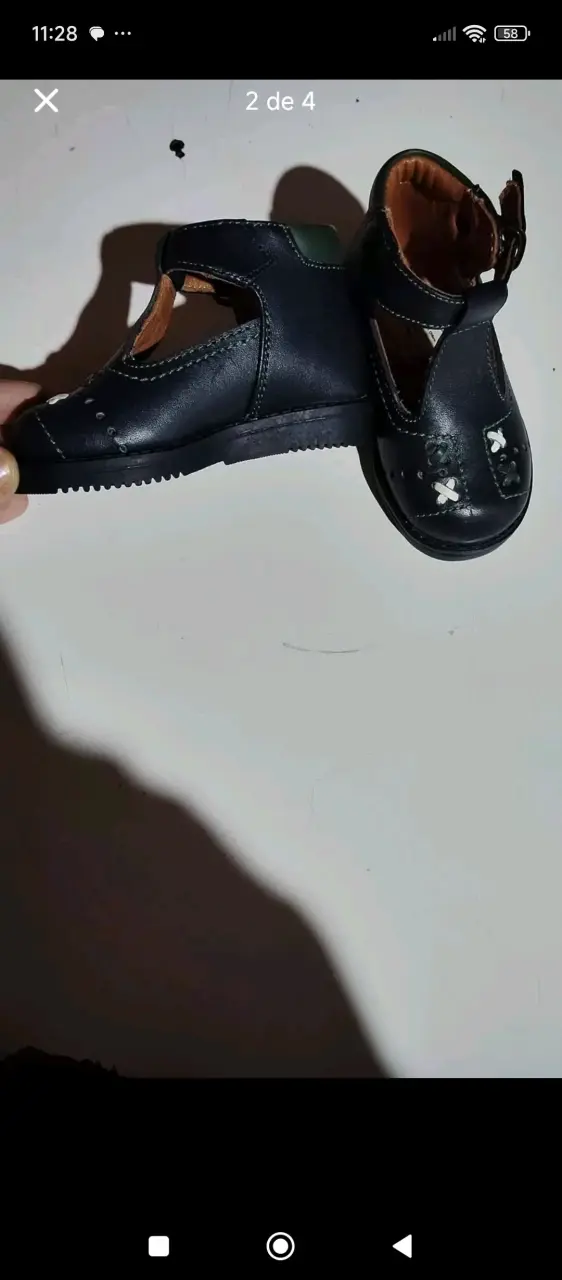 Zapatos de cuero para niños Topolin negros - 1