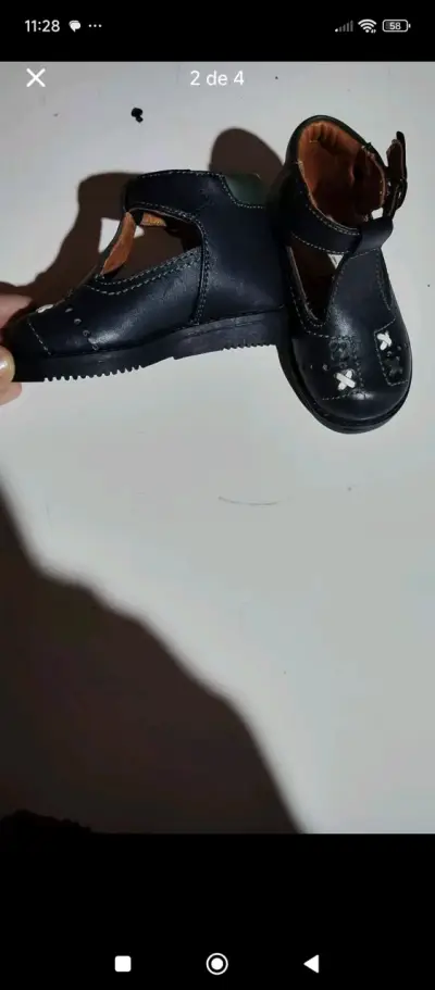 Zapatos de cuero para niños Topolin negros - miniatura 1
