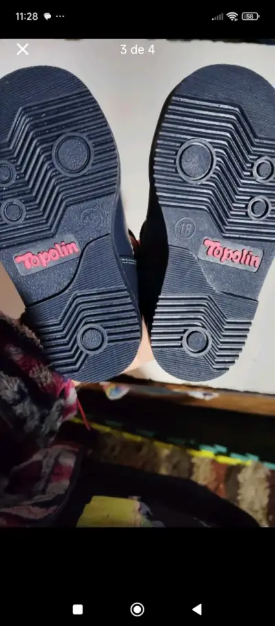 Zapatos de cuero para niños Topolin negros - miniatura 2