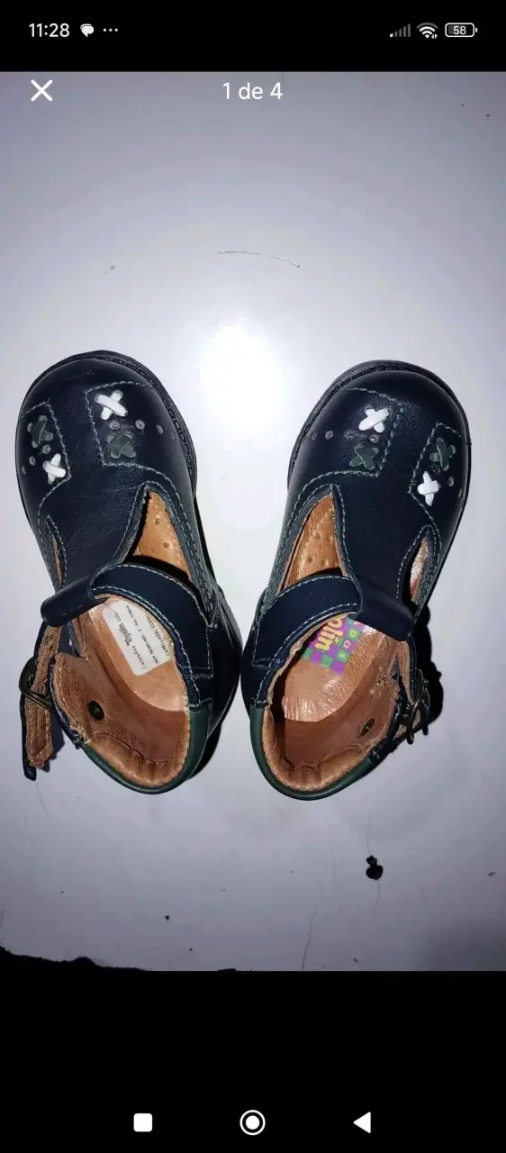 Zapatos de cuero para niños Topolin negros - 3