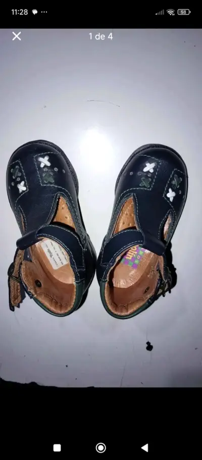 Zapatos de cuero para niños Topolin negros - miniatura 3