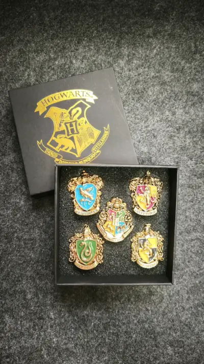Set de pines escudos de casas de Hogwarts - miniatura 1