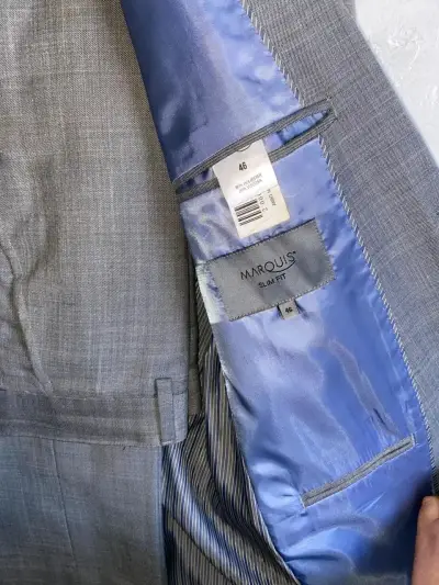 Traje de 2pzas gris para hombre Marquis Slim Fit - miniatura 2