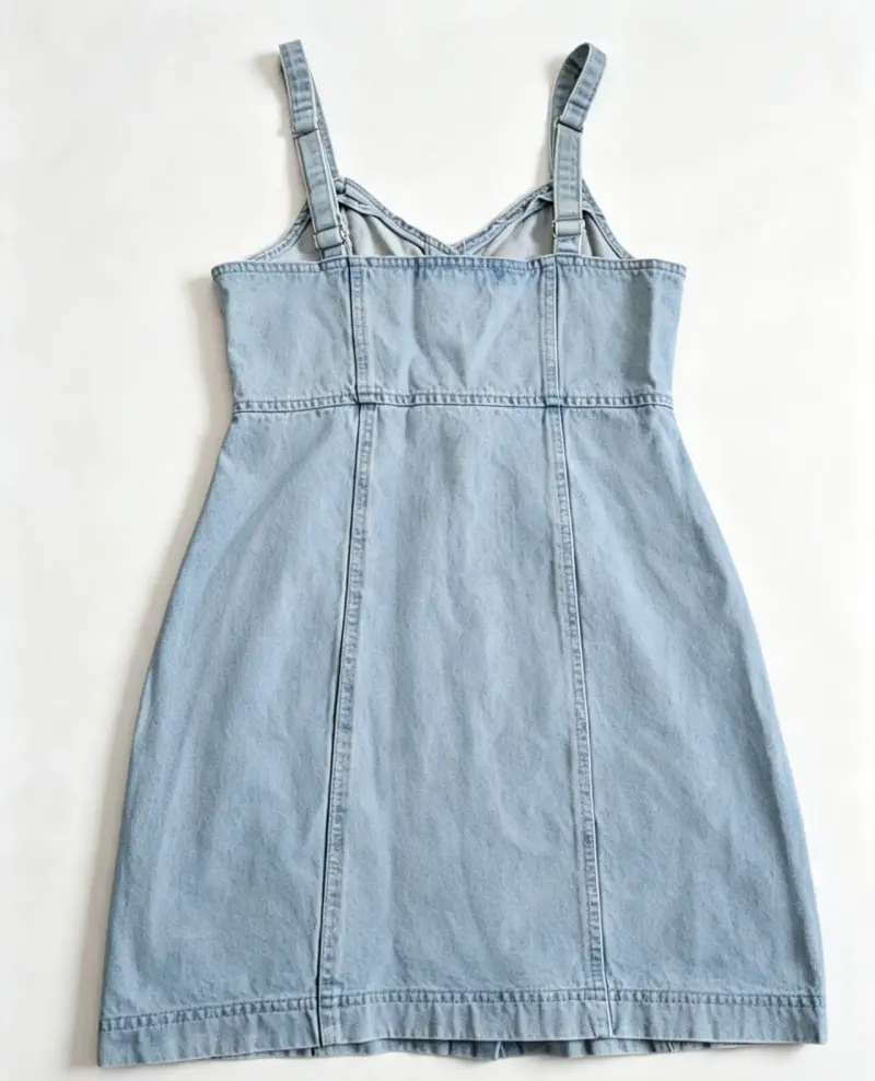 Vestido de mezclilla con botones para mujer - 2