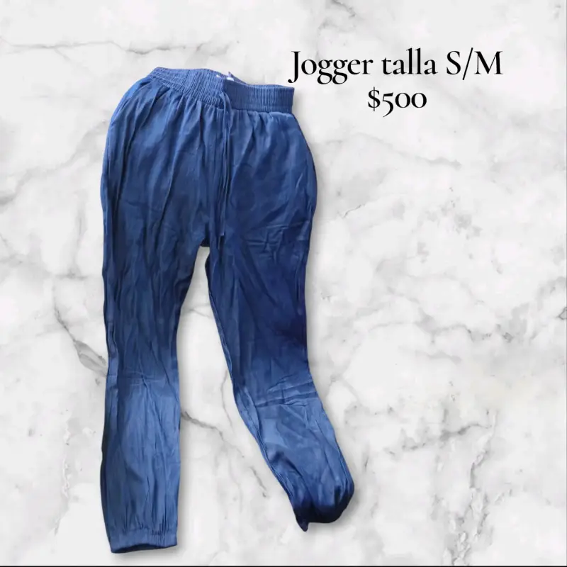 Jogger azul talla S/M para mujer