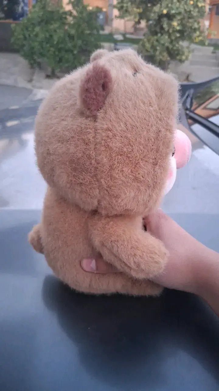 Peluche de cerdito marrón suave - 3