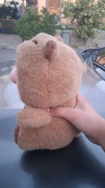 Peluche de cerdito marrón suave - miniatura 4