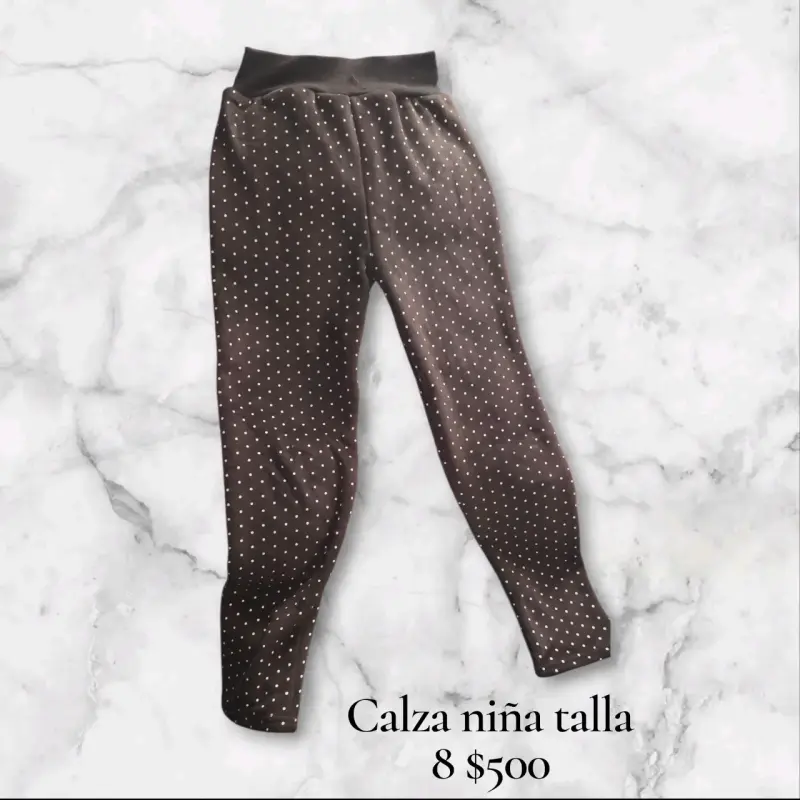 Calzas de niña con puntos talla 8