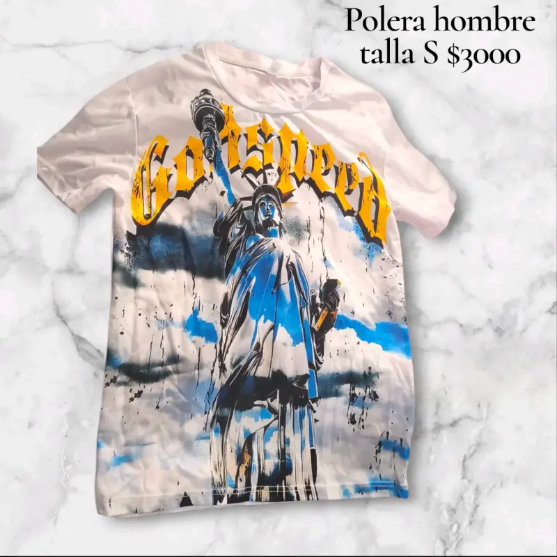 Polera hombre estampado Estatua de la Libertad