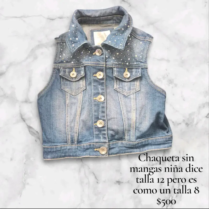 Chaleco de mezclilla niña