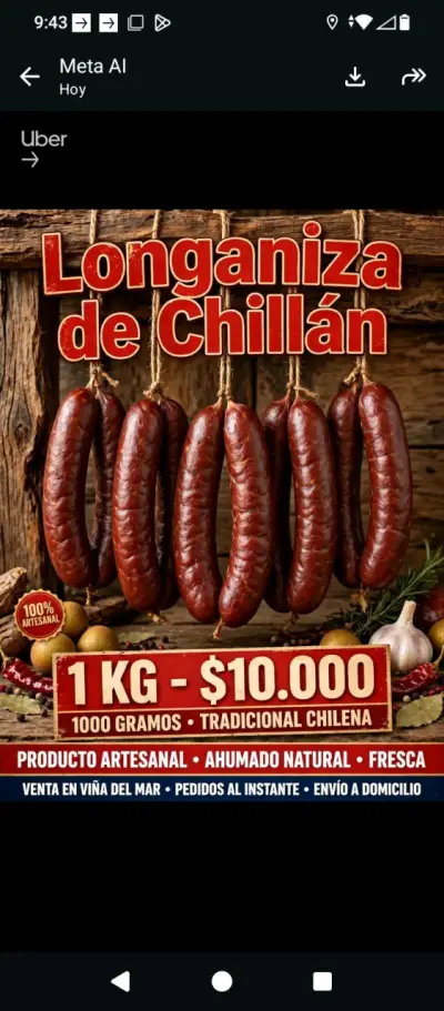 Longaniza de Chillán artesanal 1 kg - miniatura 1