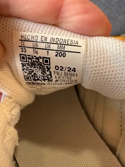 Zapatillas blancas para niños Adidas con velcro - miniatura 1