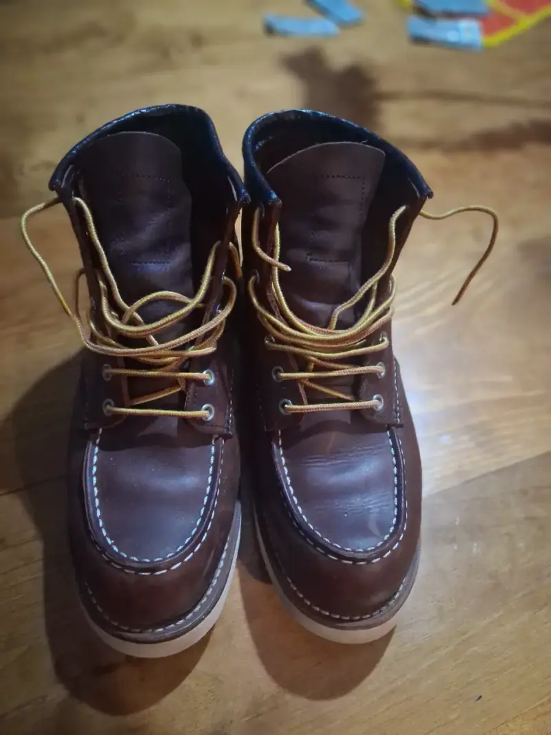 Botas de cuero marrón con cordones - 2