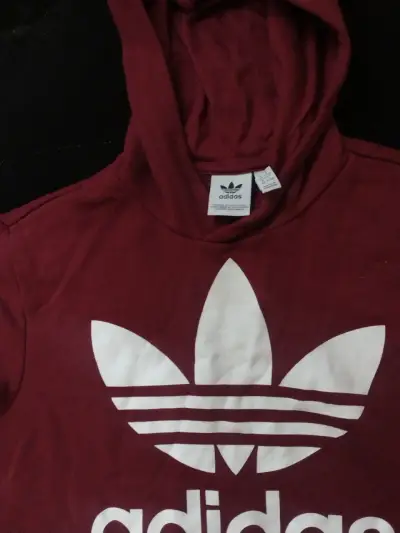 Polerón con capucha Adidas bordó para hombre - miniatura 2