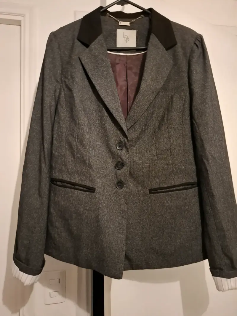 Blazer gris elegante para mujer LDP talla 46 - 2