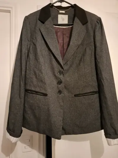 Blazer gris elegante para mujer LDP talla 46 - miniatura 2