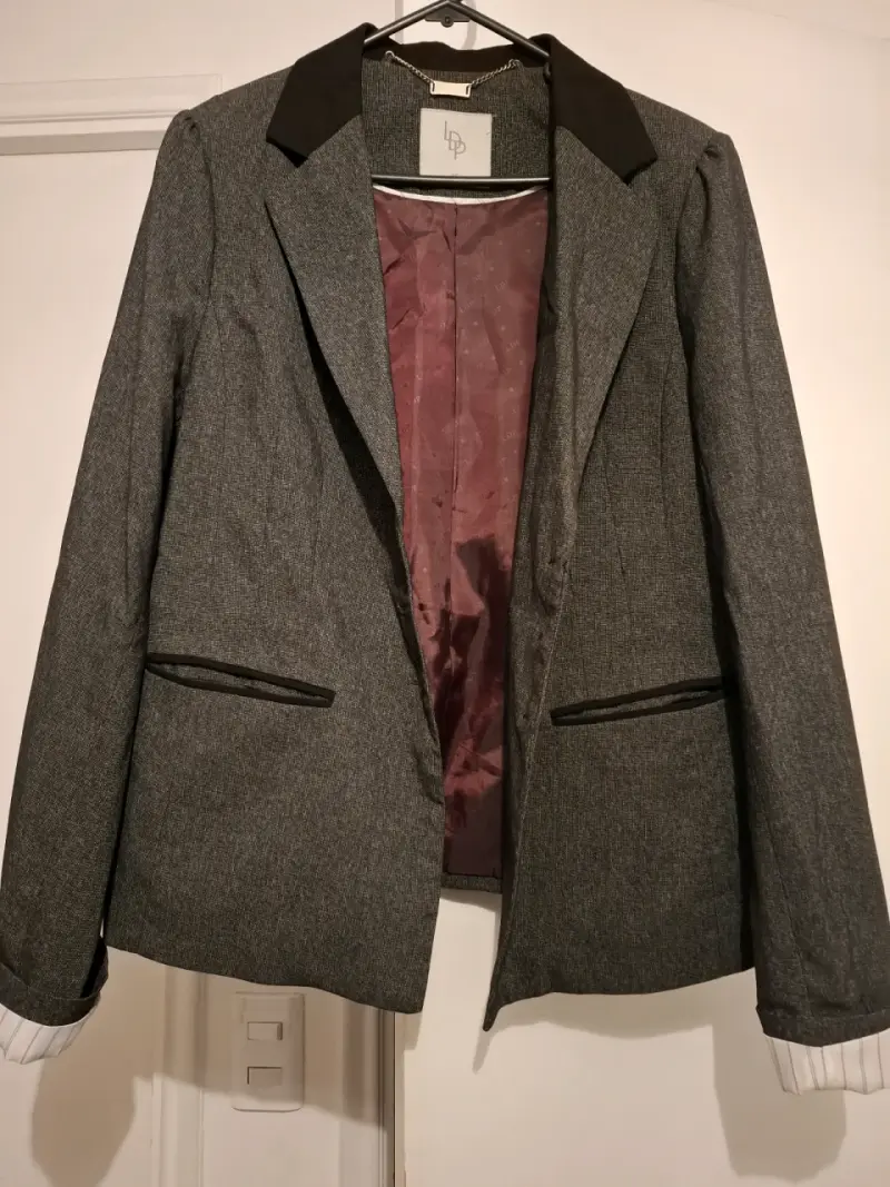 Blazer gris elegante para mujer LDP talla 46 - 3