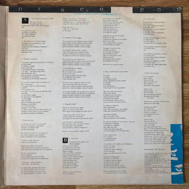 Vinilo Spinetta Fito Páez - La La La Original 1985 - 4
