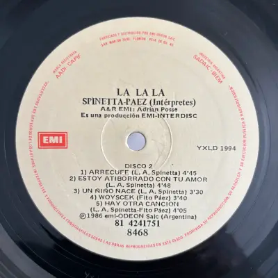 Vinilo Spinetta Fito Páez - La La La Original 1985 - miniatura 6
