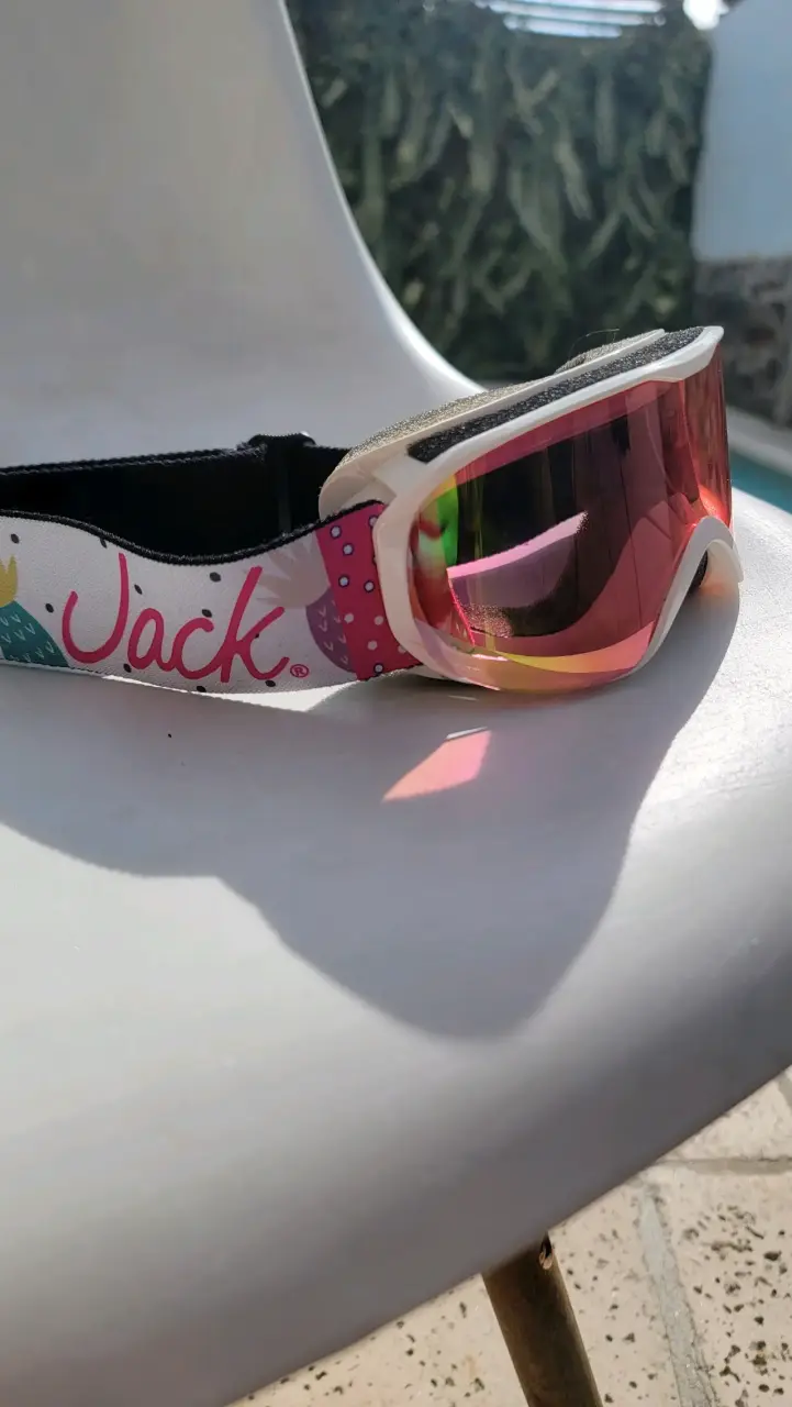 Antiparras de esquí Jack con lente rosa tornasol - 1