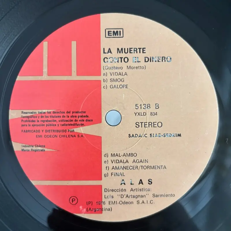 Vinilo Alas - Alas 1976 Original Edici贸n Escasa - 3