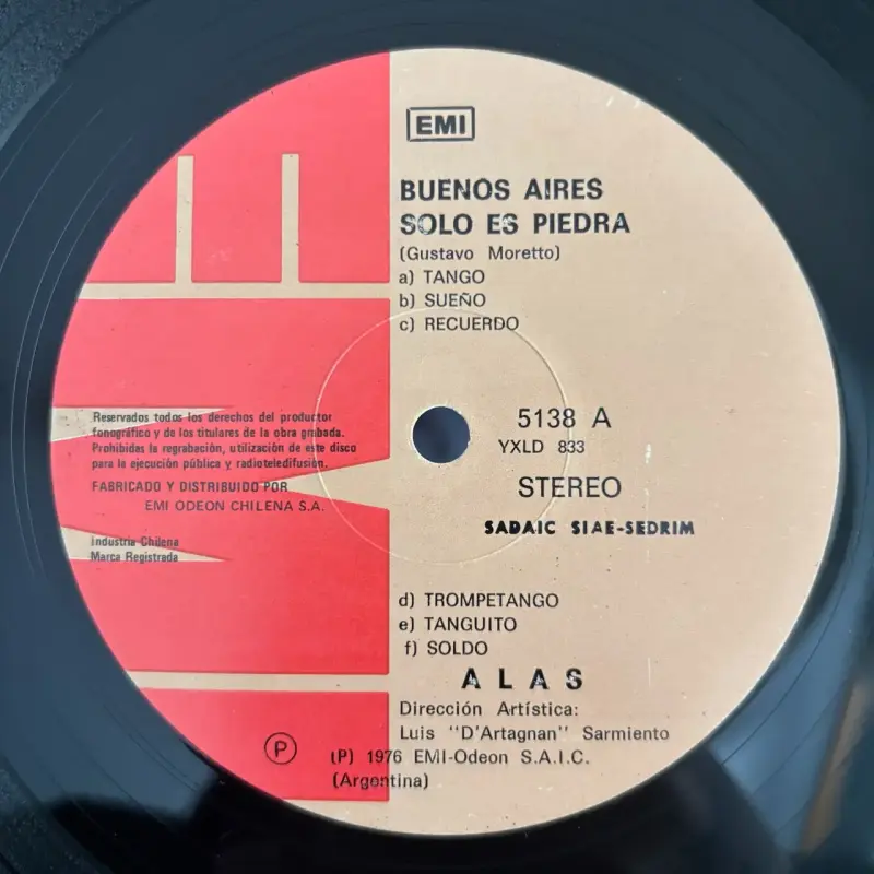 Vinilo Alas - Alas 1976 Original Edici贸n Escasa - 4
