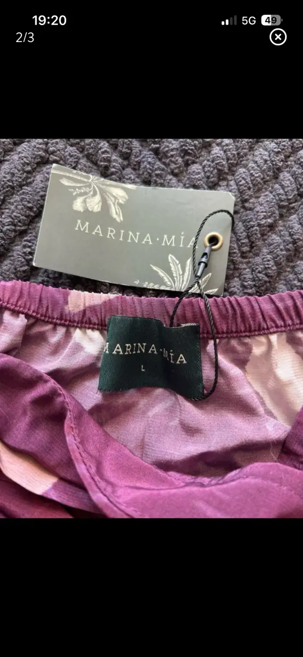 Top strapless morado con diseño Marina Mía - 2