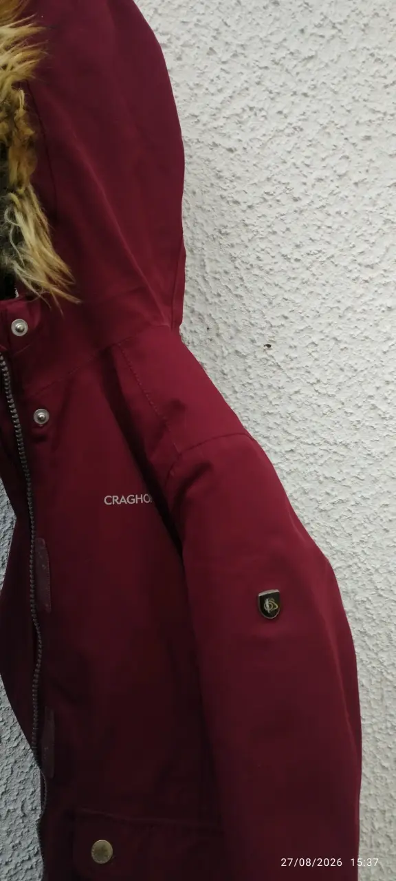 Parka Burdeos con Capucha de Piel Sintética Craghoppers - 1