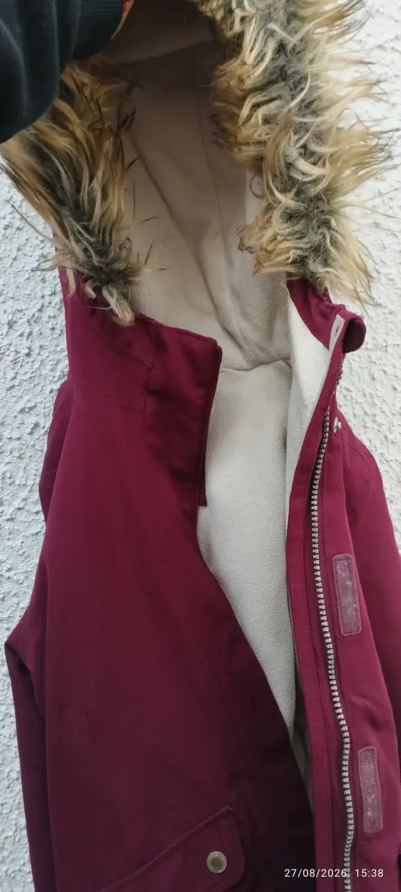 Parka Burdeos con Capucha de Piel Sintética Craghoppers - 3