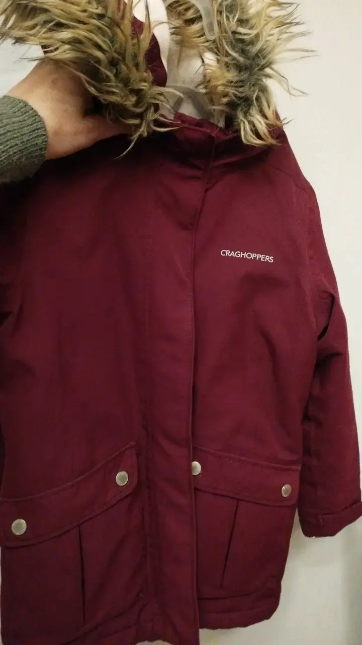 Parka Burdeos con Capucha de Piel Sintética Craghoppers - 4
