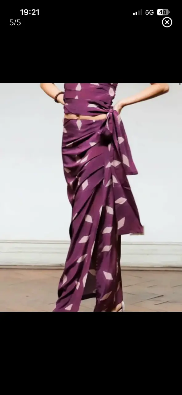 Falda estampado morado Marina Mia - 4