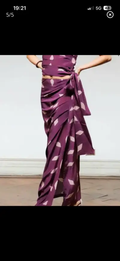 Falda estampado morado Marina Mia - miniatura 4