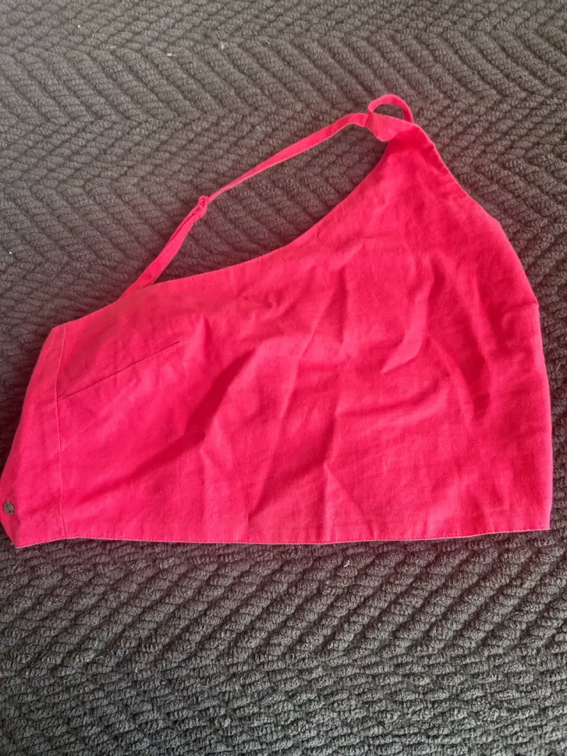 Crop top rosa fuerte talla M - 3