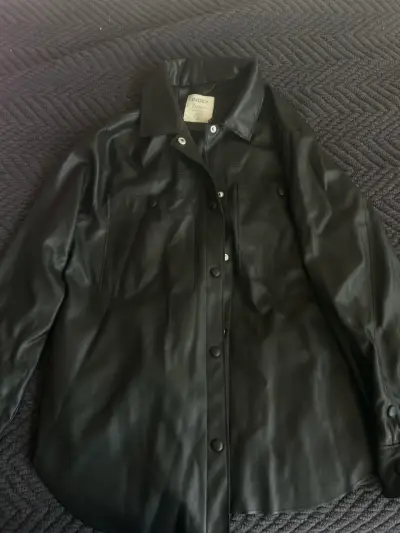 Camisa de cuero negra Index talla S - miniatura 1