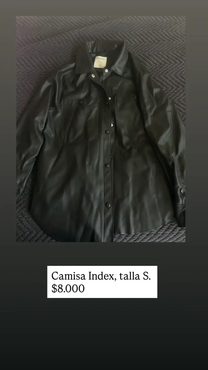 Camisa de cuero negra Index talla S - 2