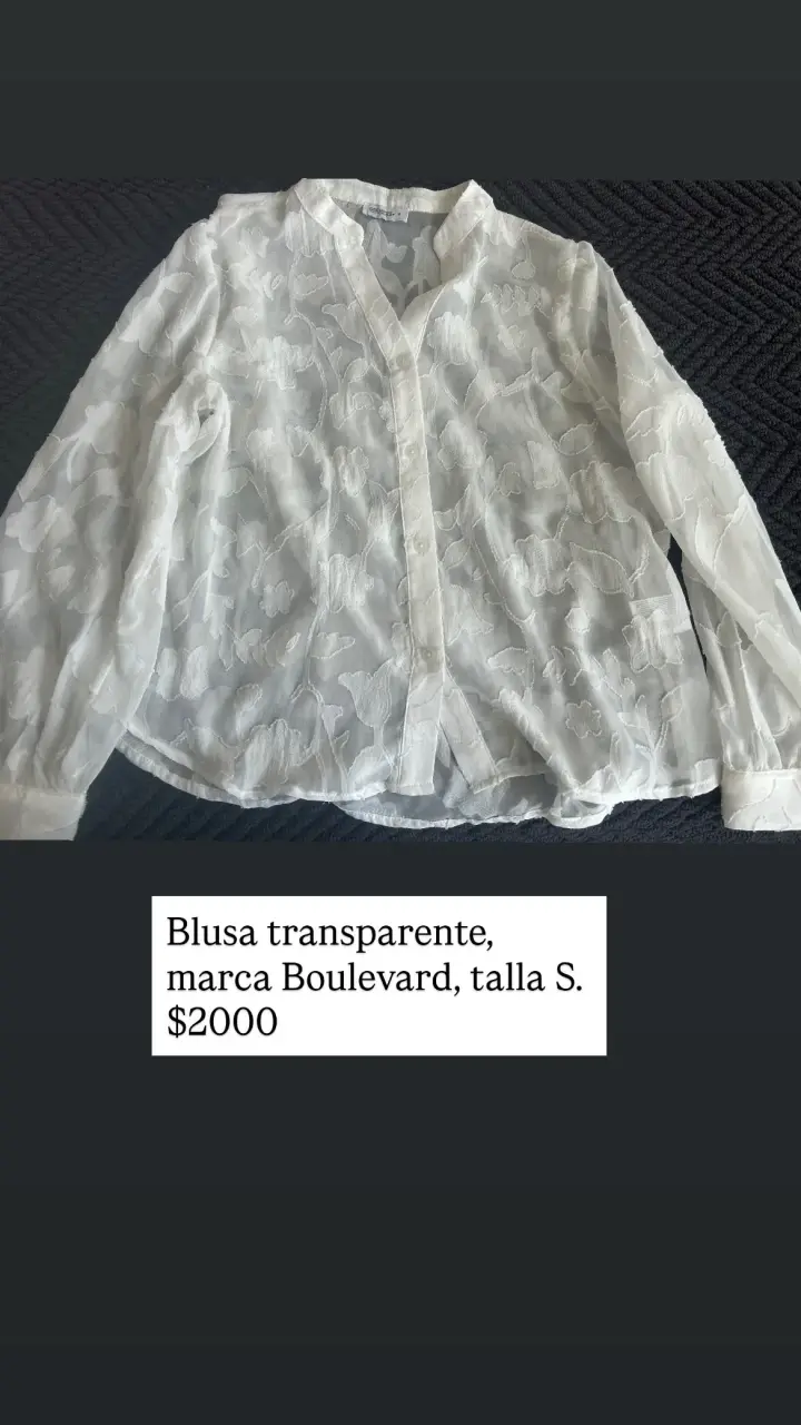 Blusa transparente Boulevard talla S - 1