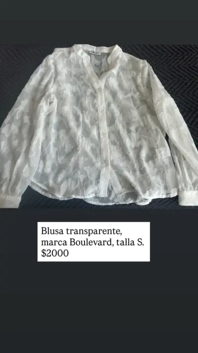 Blusa transparente Boulevard talla S - miniatura 1