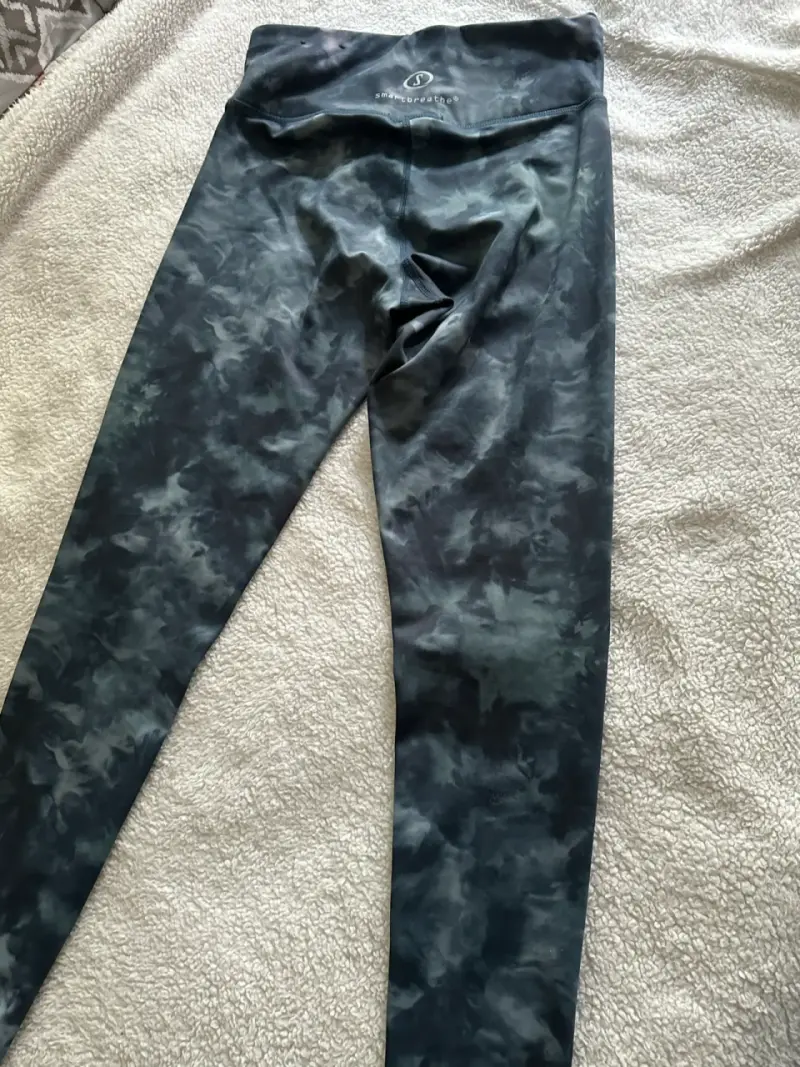 Leggings deportivos con diseño tie-dye azul - 3