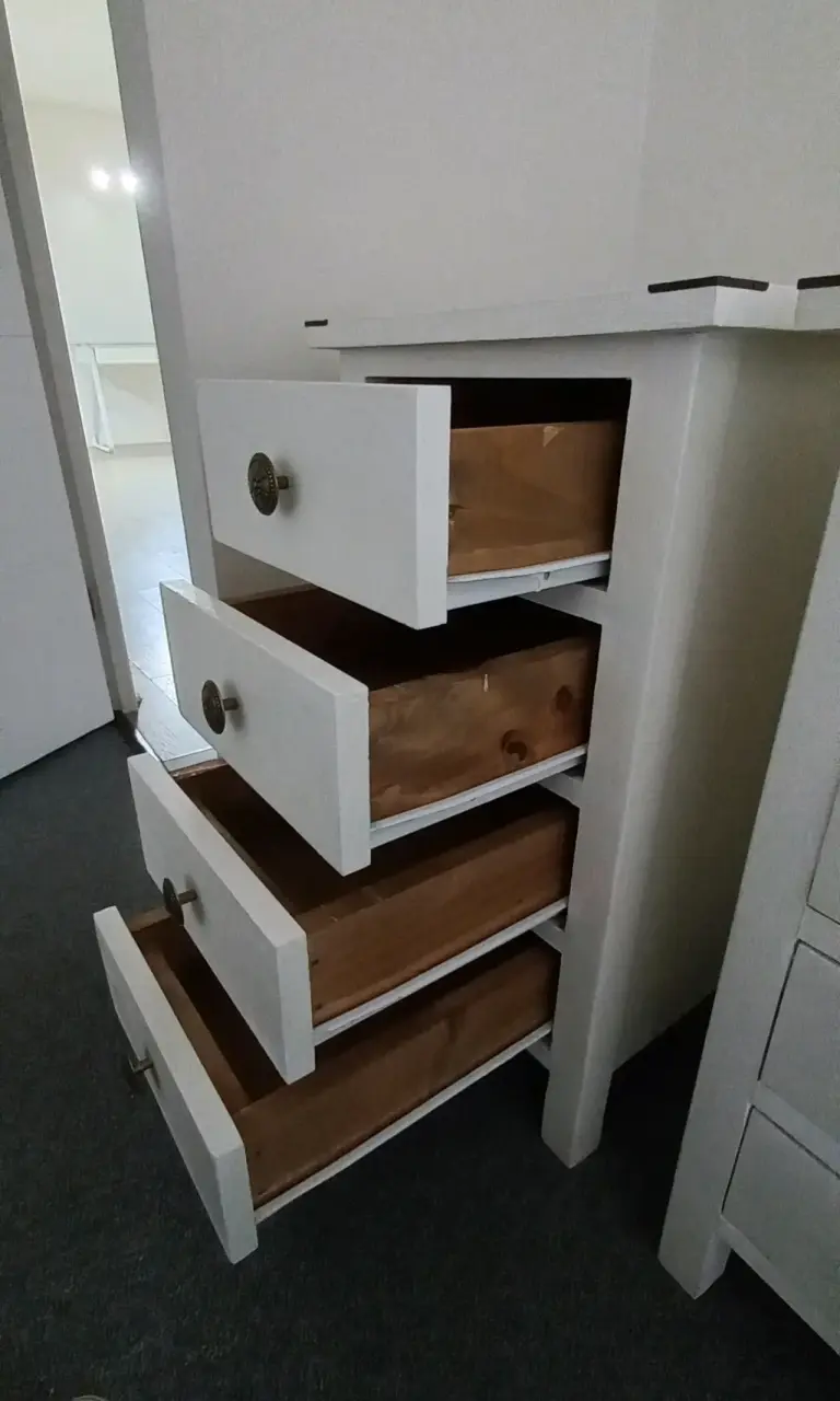 Set de dos veladores blancos de madera - 4