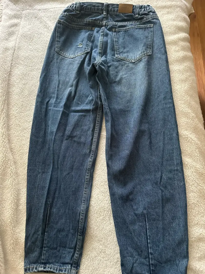 Jeans de mezclilla azul para mujer Sybilla - 3