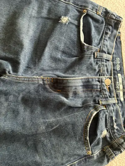 Jeans de mezclilla azul para mujer Sybilla - miniatura 4
