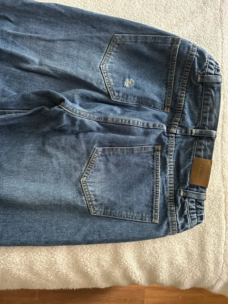 Jeans de mezclilla azul para mujer Sybilla - 5