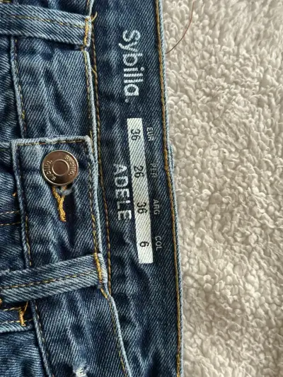 Jeans de mezclilla azul para mujer Sybilla - miniatura 6