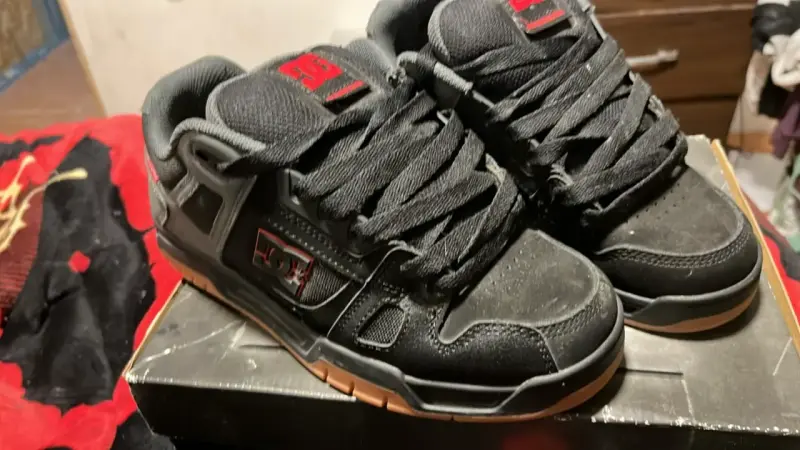 Zapatillas DC Shoes Stag negro/ gris / rojo - 1