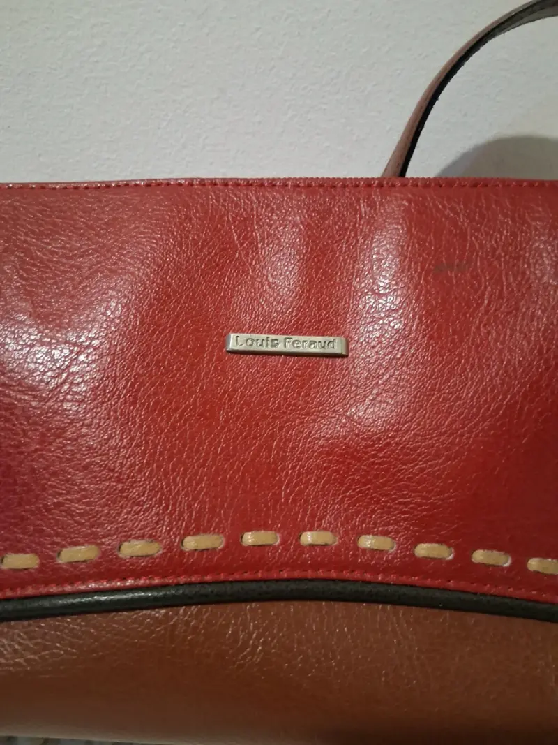 Bolso de cuero rojo Louis Feraud - 3