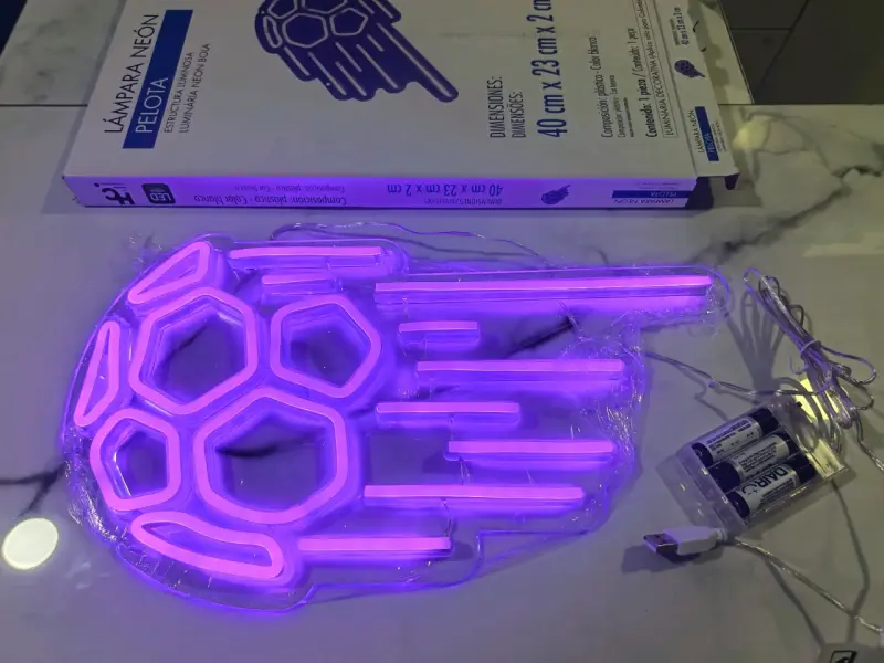Lámpara de Neón Pelota LED Morada